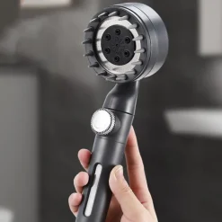 Shower Head with Filter 3 Mode Sprayer, Adjustable High Pressure Handheld Showerhead Massage Mist Jet Black White Grey