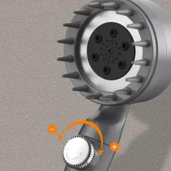 Shower Head with Filter 3 Mode Sprayer, Adjustable High Pressure Handheld Showerhead Massage Mist Jet Black White Grey