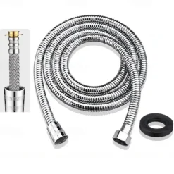 Shower Hose Stainless Steel for Hand Held Shower Heads 59-79 Inches, G1/2 Threaded Insert and Nut, Universal Shower Hose Replacement Handheld Shower Tube
