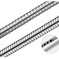 Shower Hose Stainless Steel for Hand Held Shower Heads 59-79 Inches, G1/2 Threaded Insert and Nut, Universal Shower Hose Replacement Handheld Shower Tube