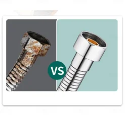 Shower Hose Stainless Steel for Hand Held Shower Heads 59-79 Inches, G1/2 Threaded Insert and Nut, Universal Shower Hose Replacement Handheld Shower Tube