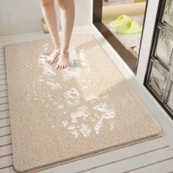 Shower Mat for Inside Shower, Loofah Bath Mat Non Slip Anti Mould Antibacterial Soft PVC Bathtub Mat for Bathroom Wet Shower Areas