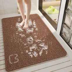 Shower Mat for Inside Shower, Loofah Bath Mat Non Slip Anti Mould Antibacterial Soft PVC Bathtub Mat for Bathroom Wet Shower Areas