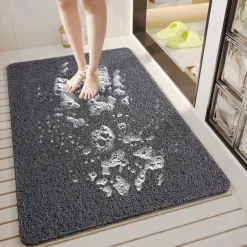 Shower Mat for Inside Shower, Loofah Bath Mat Non Slip Anti Mould Antibacterial Soft PVC Bathtub Mat for Bathroom Wet Shower Areas