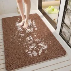 Shower Mat for Inside Shower, Loofah Bath Mat Non Slip Anti Mould Antibacterial Soft PVC Bathtub Mat for Bathroom Wet Shower Areas