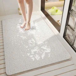 Shower Mat for Inside Shower, Loofah Bath Mat Non Slip Anti Mould Antibacterial Soft PVC Bathtub Mat for Bathroom Wet Shower Areas