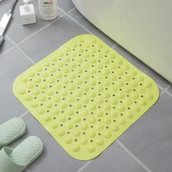 Shower Mats Rubber Shower Mat with Drain Hole - Non-Slip Bathtub Mat for Bathroom, Anti-Mildew, Quick-Drying, Comfortable and Safe for Kids and Elderly