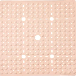 Shower Mats Rubber Shower Mat with Drain Hole - Non-Slip Bathtub Mat for Bathroom, Anti-Mildew, Quick-Drying, Comfortable and Safe for Kids and Elderly