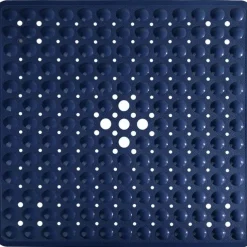 Shower Mats with Drain Hole - Non-Slip Bathtub Mat, Anti-Mildew, Quick-Drying, Comfortable and Safe for Kids and Elderly