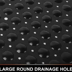 Shower Mats with Drain Hole - Non-Slip Bathtub Mat, Anti-Mildew, Quick-Drying, Comfortable and Safe for Kids and Elderly
