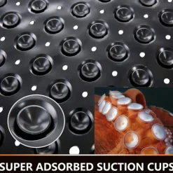 Shower Mats with Drain Hole - Non-Slip Bathtub Mat, Anti-Mildew, Quick-Drying, Comfortable and Safe for Kids and Elderly