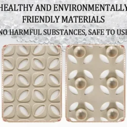 Shower Non Slip Mat, Square Bathtub Mat with Suction Cups & Drain Holes, Rubber Shower Stall Mat, Suspensible Safety Bath Shower Mats