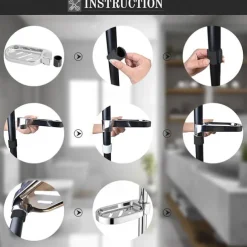 Shower Rail Soap Dish Box Soap Holder Soap Pallet Shower Rod Slide Bar ABS Chrome for Sliding Bar Bathroom Tray Soap Box Slide Bar Soap Dish Holder Replacement Soap Pallet