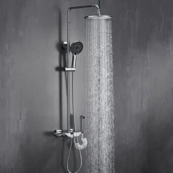 Shower System / Thermostatic Mixer valve Set - Handshower Included Multi Spray Shower Contemporary Electroplated Mount Outside Ceramic Valve Bath Shower Mixer Taps