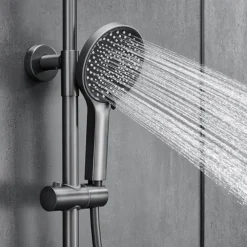 Shower System / Thermostatic Mixer valve Set - Handshower Included Multi Spray Shower Contemporary Electroplated Mount Outside Ceramic Valve Bath Shower Mixer Taps