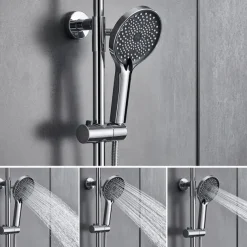 Shower System / Thermostatic Mixer valve Set - Handshower Included Multi Spray Shower Contemporary Electroplated Mount Outside Ceramic Valve Bath Shower Mixer Taps