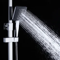 Shower System Faucet Set Wall Mounted, 9 inch Rainfall Shower Head Handshower Handheld Sprayer with Holder Electroplated / Painted Finishes Mount Inside Ceramic Valve Bath Shower