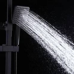 Shower System Faucet Set Wall Mounted, 9 inch Rainfall Shower Head Handshower Handheld Sprayer with Holder Electroplated / Painted Finishes Mount Inside Ceramic Valve Bath Shower