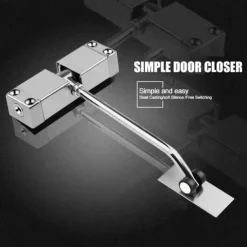 Silent Adjustable Automatic Door Closer,Lightweight, Automatic Door Closer with Soft Close Spring for Effortless, Quiet Door Closing