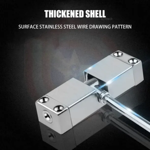 Silent Adjustable Automatic Door Closer,Lightweight, Automatic Door Closer with Soft Close Spring for Effortless, Quiet Door Closing