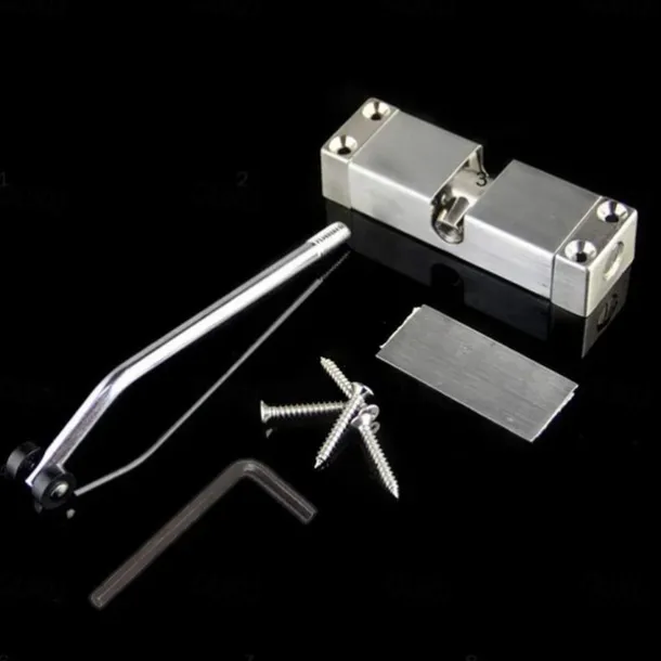 Silent Adjustable Automatic Door Closer,Lightweight, Automatic Door Closer with Soft Close Spring for Effortless, Quiet Door Closing