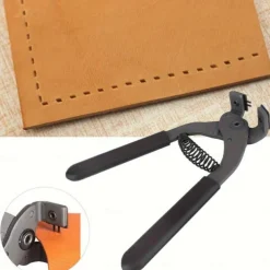Silent Leather Punching Tool with 2/4 Teeth - Diamond-Shaped Carbon Steel Mute Pliers for Belts, Wallets, Saddles, and Fabric - Precision Cutting for DIY Crafts, Saddle Making, and Home Projects