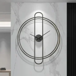 Silent Metal Decorative Modern Wall Clock for Living Room Decor 12 Inch Wall Clocks Battery Operated Non Ticking Minimalist Clock Wall Decor for Office Study Bedroom Kitchen