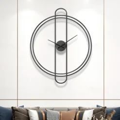 Silent Metal Decorative Modern Wall Clock for Living Room Decor 12 Inch Wall Clocks Battery Operated Non Ticking Minimalist Clock Wall Decor for Office Study Bedroom Kitchen