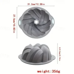 Silicone Cake Pan Set Non-stick Cake Mold Flower-shaped Cake Baking Pan Braided Cake Mold Thread Silicone Chiffon Baking Pan Baking Mold Bakeware Baking Tools Vintage Party Favors