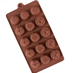 Silicone Chocolate Moulds 6 Pieces Silicone Moulds for Chocolate and Non-Stick Chocolate Molds Letters and Numbers for Making Chocolate Muffins Cakes 6 Shapes
