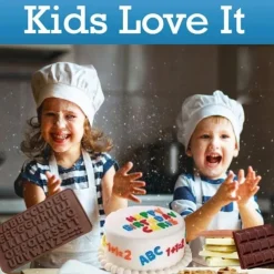 Silicone Chocolate Moulds 6 Pieces Silicone Moulds for Chocolate and Non-Stick Chocolate Molds Letters and Numbers for Making Chocolate Muffins Cakes 6 Shapes