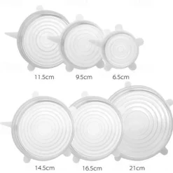 Silicone Stretch Lids 2 Color 24 Packs Zero Waste Reusable Silicon Container Lid for Cover Leftover Food and Fruit or Seal Bowl 6 12 Packs