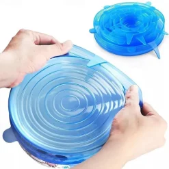 Silicone Stretch Lids 2 Color 24 Packs Zero Waste Reusable Silicon Container Lid for Cover Leftover Food and Fruit or Seal Bowl 6 12 Packs