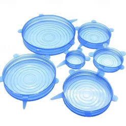 Silicone Stretch Lids 2 Color 24 Packs Zero Waste Reusable Silicon Container Lid for Cover Leftover Food and Fruit or Seal Bowl 6 12 Packs