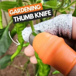 Silicone Thumb Knife Finger Protector Vegetable Harvesting Knife Plant Blade Scissors Cutting Rings Garden Gloves