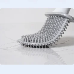 Silicone Toilet Brush Wall Mounted Removable Handle Holder Set No-Slip Bendable Brush Head Cleaning Tools WC Accessories