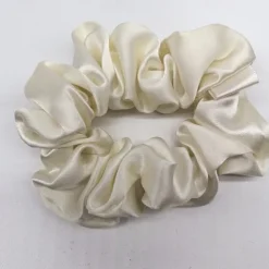 Silk Hair Scrunchies Ties for Frizz & Breakage Prevention, 100% Mulberry, No Damage, Elastic Ponytail Holders, 1Pc