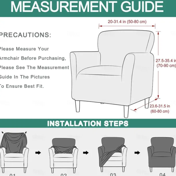 Silver Fox Velvet Traditional Single Sofa Cover - Full Coverage Stretch Slipcover for Small Armchairs and Internet Café Sofa Chairs