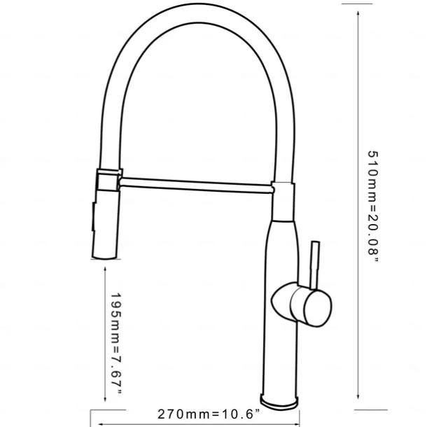 Single Handle Kitchen Faucet,One Hole Nickel Brushed Pull-out/Pull-down Rotatable Vessel Stainless Steel Contemporary Kitchen Taps with Cold and Hot Water