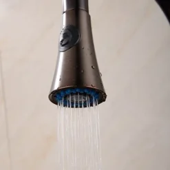 Single Handle Kitchen Faucet,Black Nickel One Hole Pull-out Standard Spout or Spray Type Standard Spout Oil-rubbed Bronze Kitchen Faucet with Cold and Hot Switch