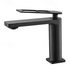 Single Handle Bathroom Faucet, Painted Finishes/Electroplated/Chrome One Hole Centerset, Brass Bathroom Sink Faucet with Hollow Handle