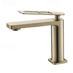 Single Handle Bathroom Faucet, Painted Finishes/Electroplated/Chrome One Hole Centerset, Brass Bathroom Sink Faucet with Hollow Handle