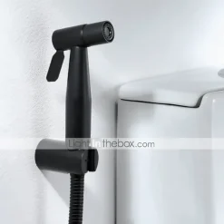Single Hole Bidet Black Toilet Handheld High Pressure Cleaning Spray Gun