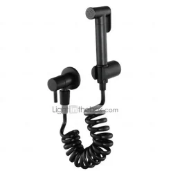 Single hole Bidet BlackToilet Handheld bidet Sprayer Self-Cleaning Contemporary