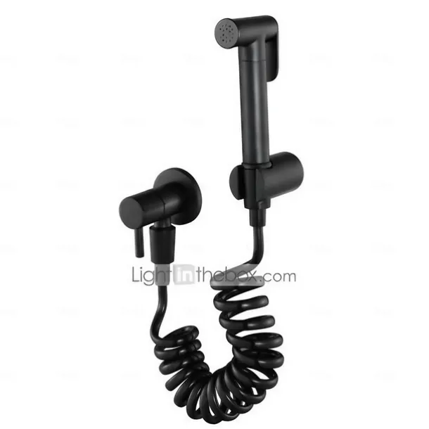 Single hole Bidet BlackToilet Handheld bidet Sprayer Self-Cleaning Contemporary