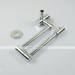 Single Handle Kitchen  Faucet Wall Mounted One Hole Rotatable/Foldable/Centerset, Brass Contemporary Kitchen Faucet Only with Cold Water