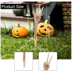 Skeleton Hands Stakes, Skull Arm Stakes, Spooky Garden Ornament for Halloween, Backyard Graveyard Scenes Adding A Horror Atmosphere