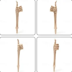 Skeleton Hands Stakes, Skull Arm Stakes, Spooky Garden Ornament for Halloween, Backyard Graveyard Scenes Adding A Horror Atmosphere