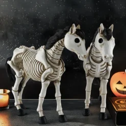 Skeleton Horse Skeleton Horse Statue Creepy Halloween Skeleton Animals Halloween Novelty Skeleton Farm