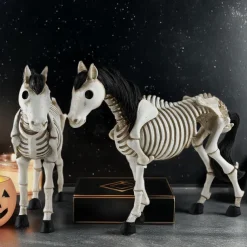 Skeleton Horse Skeleton Horse Statue Creepy Halloween Skeleton Animals Halloween Novelty Skeleton Farm
